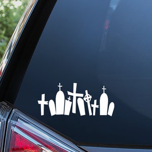 Graveyard Sticker For Car Window, Bumper, or Laptop. Free Shipping!