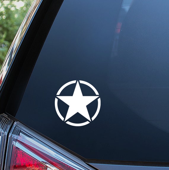 STICKERS Army Military Round Car Windshield Crush Sticker