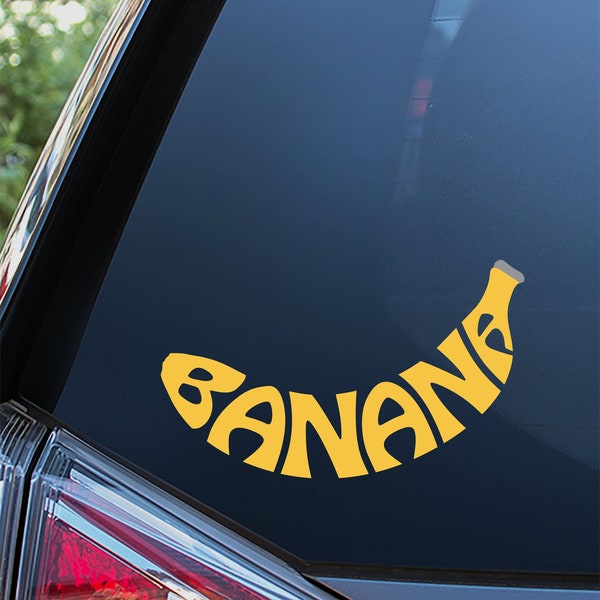 Banana Sticker For Car Window, Bumper, or Laptop. Free Shipping!