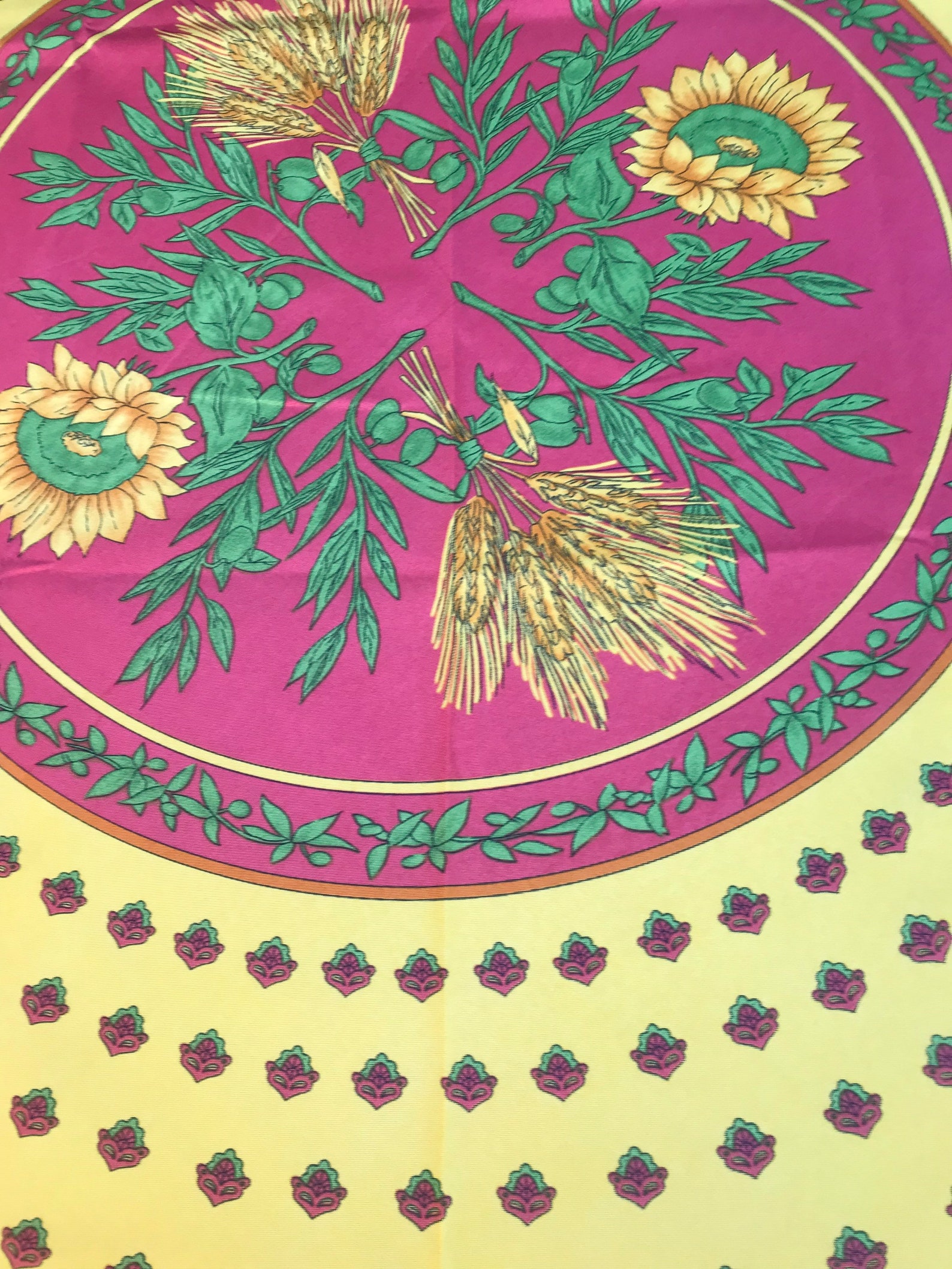 French Provence 70” Round Polyester Tablecloth (red and Yellow With ...