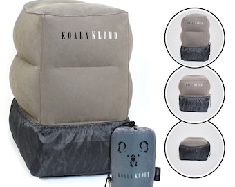 Koala Kloud Toddler Travel Footrest 3 Heights - Foot Leg Rest Accessory for Plane / Car | Inflatable Bed for Kids on Airplane | Home Ottoman