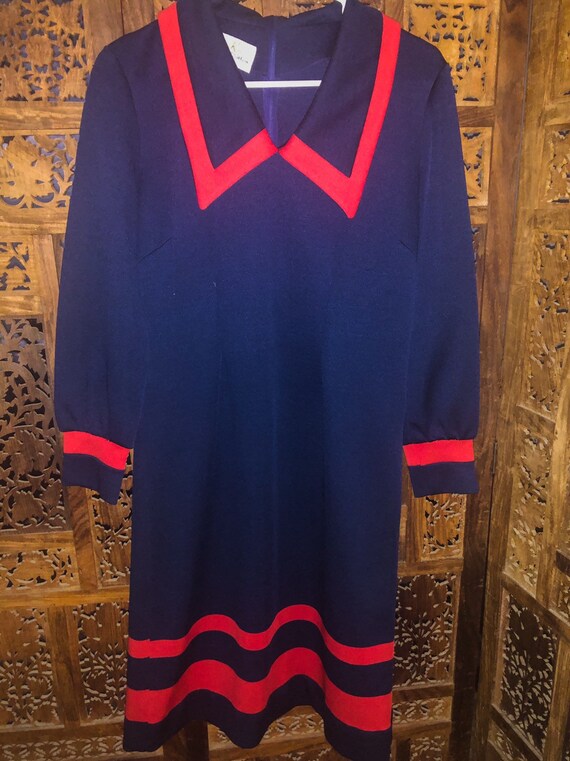 Vintage 1960's nautical dress - image 1