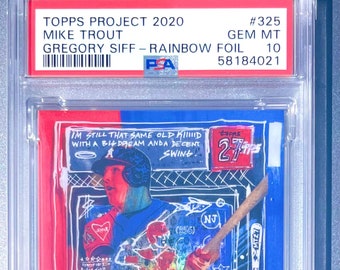 Mike Trout Topps Project 2020 Card by Gregory Siff - PSA 10