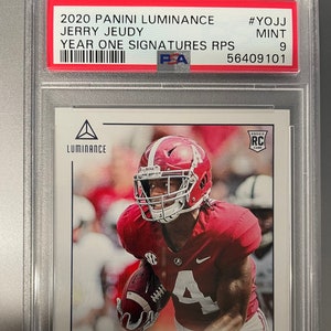 2020 Autograph Jerry Jeudy Panini Luminance #YOJJ Rookie Card PSA 9.