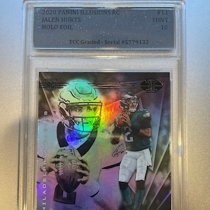Jalen Hurts RC Holo Foil 2020 Panini Illusions Rookie Card #11. TCC 10!
