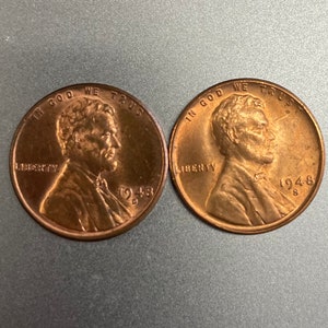 1948 D and S Lincoln Wheat Cent.
