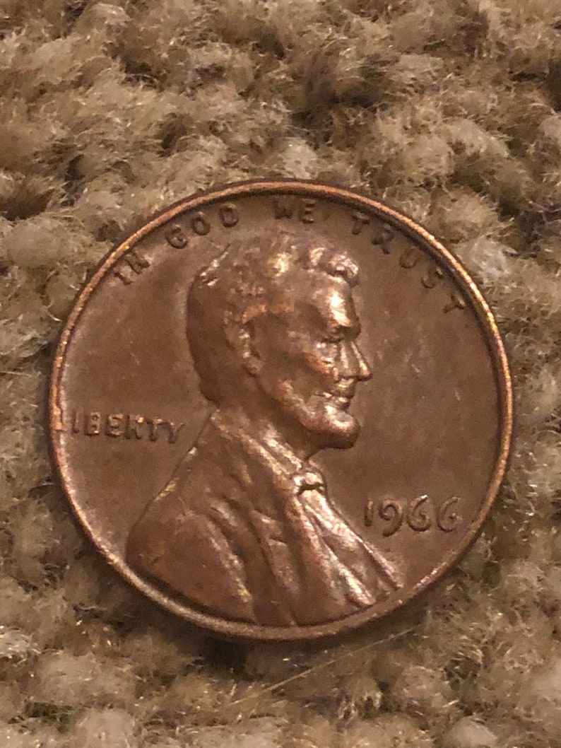 1966 Lincoln Memorial Penny With Rim Error LIBERTY appears as | Etsy