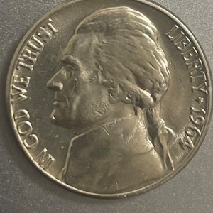 1964-D BU DDR Jefferson Nickel Error 5c Double Die.