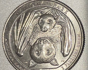 2020-D, BU American Samoa Park Fruit Bat Quarter.