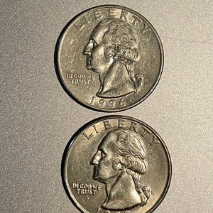 BU 1996-D und 1997-D Washington Quarters.