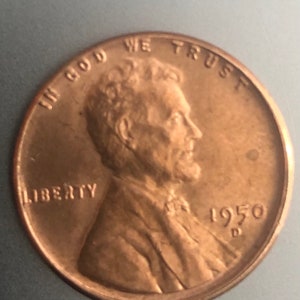 1950 D Lincoln Wheat Cent. Not Graded
