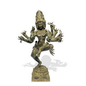 Tri Murti Statue 25&quot;, Lord Brahma, Shri Vishnu, Shiva Idol Bronze, Tri Murti Bronze, Hindu God Figurine, Home Decor, Summer Gift