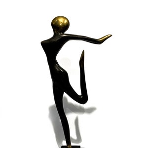 Modernist Abstract Bronze Dancing Figurine 13.8, Ballet Statue Figurine, Ballerina Statue, Gifts for him, Halloween Gift, Home Decor