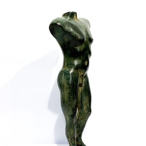 Scultura unica di torso maschile da 15,7 pollici, torso maschile, regalo estivo, scultura di torso maschile greco, arredamento minimalista per la casa, statua di ginnastica