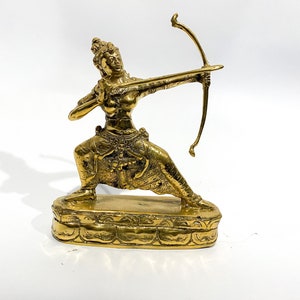 Rama Vishnu 5.1&quot; Statue, Rama Archer, Summer Gift, Vishnu Avatar, Antique Vishnu Figurine, Spiritual Figure, Home Decor, Summer Decor