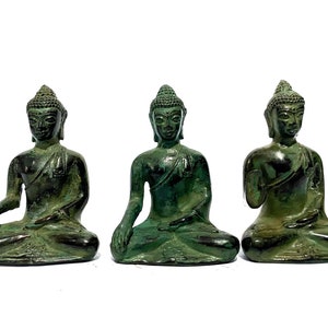 Buddha statue 3.7 inch, Summer Gift, Antique Bronze buddha meditation, decoration buddha, Buddha Lucky Pendant, Home decor, Summer Decor
