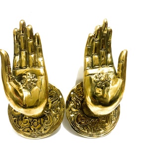 Unique Pair Gold Hand, Summer Gift, Holiday Decoration, Wall Hook, Bronze Hook, Mudra Hand Pose hook, Wall Hook, Summer Decor, Home Decor