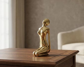 Messing yogastandbeeld 6,1 inch, meditatiebeeldje, plankdecoratie, cadeau voor vakantie