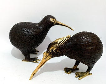 Bronze Kiwi Statue 3,7 ", Valentinstag Geschenk Tierskulptur, Kiwi Figur, Vogel Geschenk Ornament, Geschenke für ihn, Geschenke für sie, Urlaub Dekor,