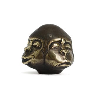 Monkey Many Face Figurine, Monkey Gift, Bronze Monkey Statue, Gifts for him, gifts for her, Monkey statue, Summer Decor, Summer Gift