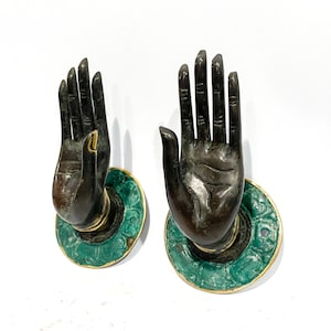Unique Pair Hand, Door Decor, Gift Idea, Summer Gift, Bronze Hook, Mudra Hand Pose hook, Wall Hook, Summer Decor, Home Decor