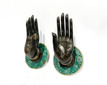 Unique Pair Hand, Door Decor, Gift Idea, Summer Gift, Bronze Hook, Mudra Hand Pose hook, Wall Hook, Summer Decor, Home Decor