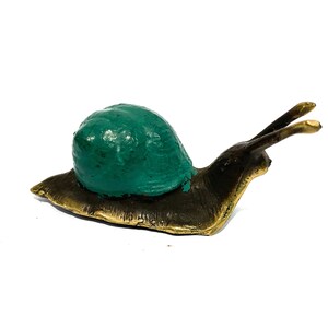 Snail Figurine, Summer Gift, gift for her, Summer Decor,  Bronze Snail Sculpture, Animal Ornament, Home Decor, Holiday Decor, Gifts for him