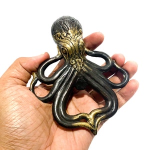 Octopus Bottle Opener 5.1 inch Solid Brass, Summer Gift, Kitchen Decor, Bar Decor, gifts for mom, engagement presents, Summer Decor