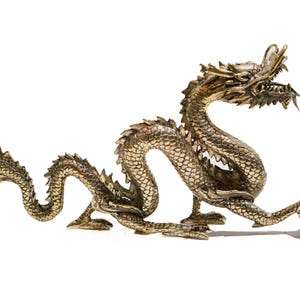 Unique Dragon Statue, Summer Gift, Bronze Chinese Dragon, Antique Statue, Mystical Animal, Summer Decor, Home Decor, Gift Idea, Desk Decor