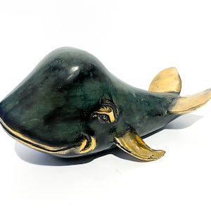 Vintage Whale 7.9 Inch Statue, Summer Gift,  Fish Statue, Sea Animal, Miniature, Minimalist, Home Decor, Handmade, Summer Decor, Gift Idea