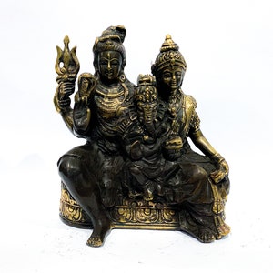 Shiva Family Statue, Summer Gift, Lakshmi Statue, Shiva Trishula, Vintage Lord Shiva, Shiva Nataraj Sculpture Bronze Statue, Home Decor
