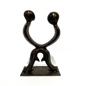 Abstract Bronze statue of romantic couple 8.3&quot;, Abstract Couple Figurine Statue, Gifts for him, gifts for her, Halloween Gift, Home Decor