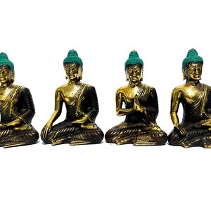 Statue de Bouddha 3,7 pouces, cadeau d&#39;été, méditation de bouddha en bronze antique, cadeaux pour lui, décoration bouddha, pendentif porte-bonheur bouddha, décoration d&#39;été