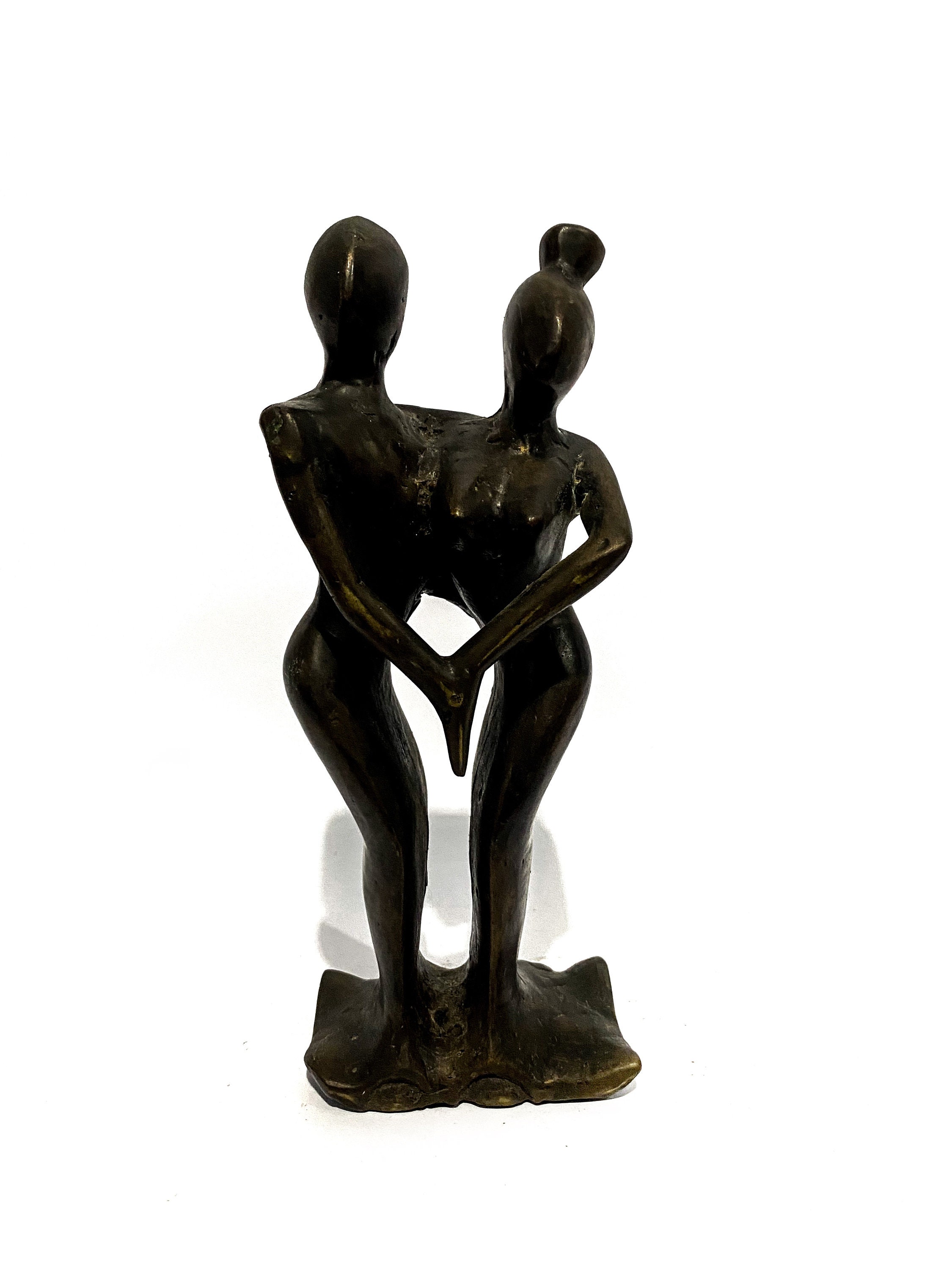 Abstract Bronze statue of dancing couple 7.9 Abstract - Etsy 日本