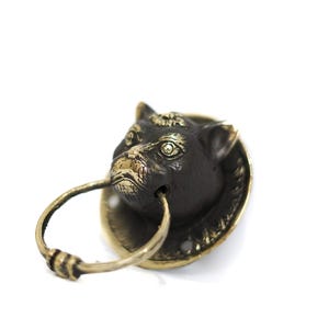 Unique Cat Door Knocker, Unique Bronze Door Decor, Deer Sculpture, Home Decor, Gifts For Father, Halloween Gift, Gift Idea, Home Decor