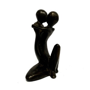 Abstract Bronze statue of romantic couple 7.9&quot;, Abstract Couple Figurine Statue, Gifts for him, gifts for her, Halloween Gift, Home Decor