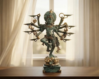瞑想するシヴァ神像：ヨガと瞑想のための6インチのヒンドゥー教の神像