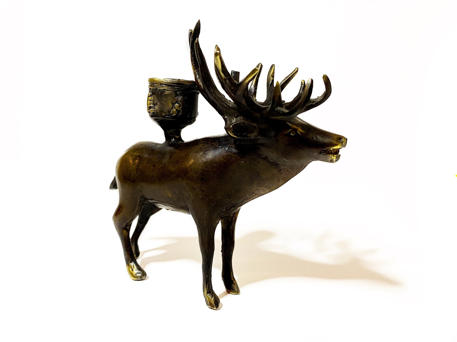Brass Deer candle holder brass deer statue bronze deer Etsy