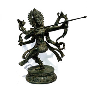 Vishnu Bronze Statue, Summer Gift, Antique Vishnu Figurine, Spiritual Figure Collectable Art, Birthday Gift, Summer Decor, Home Decor