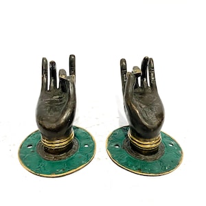 Unique Pair Hand, Summer Gift, Holiday Decor, Gifts for him, gifts for her, Wall Hook, Akash Mudra Hand unique coat hook, Hand Brass Hook