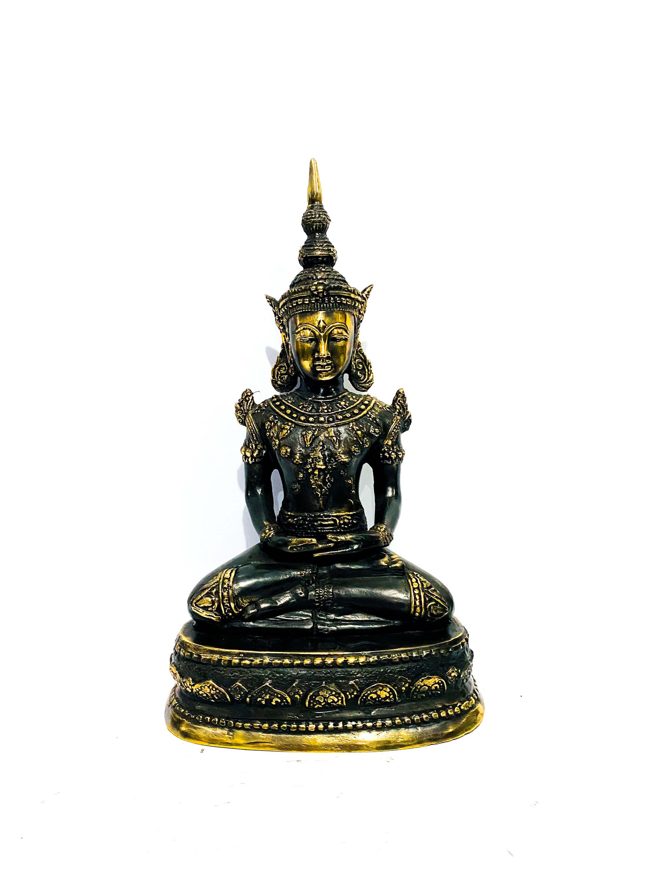 タイ 仏様 ゴールド アートパネル Golden Carving Wooden Door of Thai Temple Stock Image