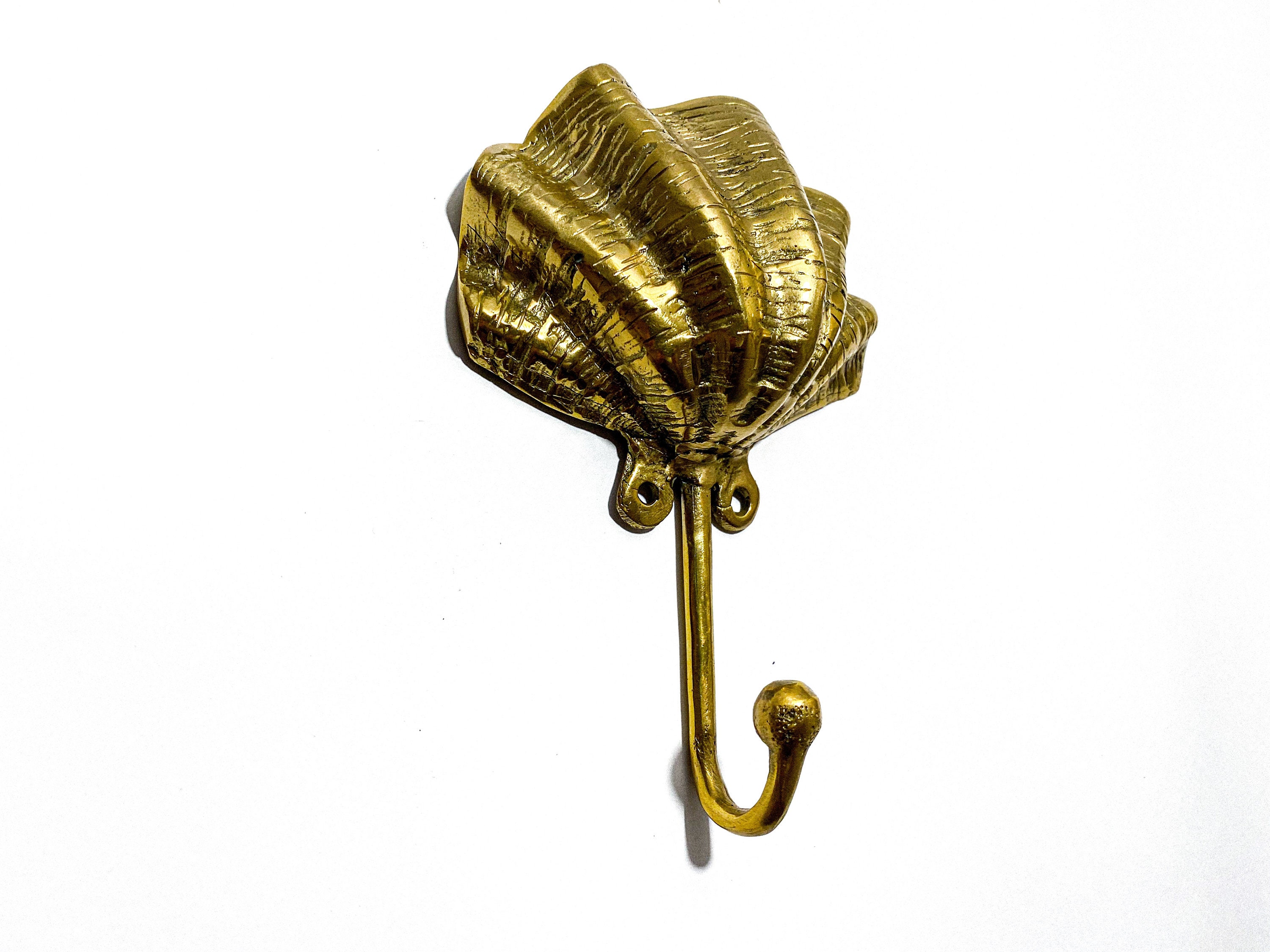 Clamshell Brass Wall Hook, Coastal Home Decor, Gift for Holiday - Etsy