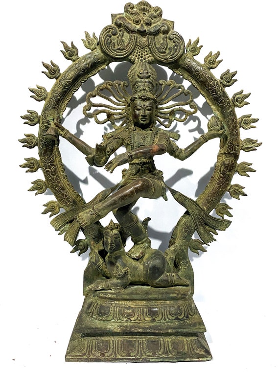 ダンシングシヴァ(ナタラージャ) Nataraja Shiva Nataraja Statue 22 Inch, Summer Gift, Vintage Dancing