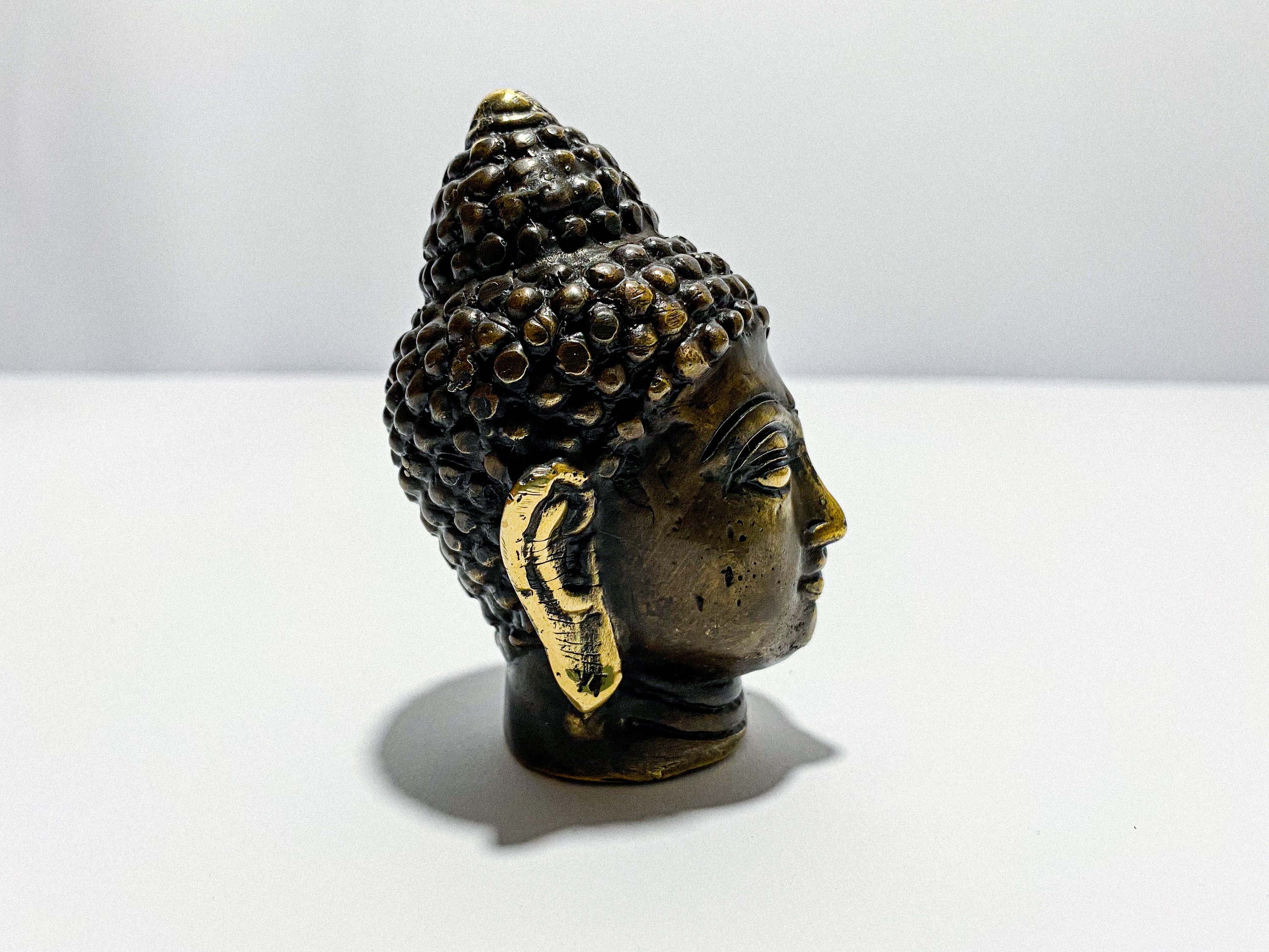 Buddha Head StatueChristmas Gift Smiling Buddha Bronze - Etsy 日本