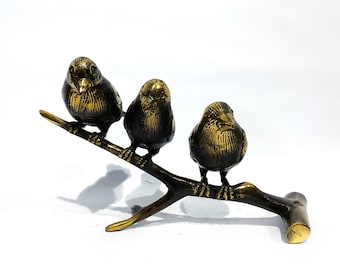 Birds on a Branch Statue, Summer Gift, Bird Gift Ornament, Love Bird Figurine, Summer Decor, Home Decor, Gifts for him, Gift Idea