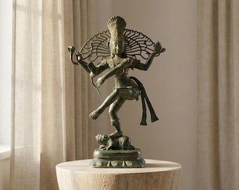 19.7 Inch Bronze Shiva Nataraja Statue, Hindu God Idol, Home Decor