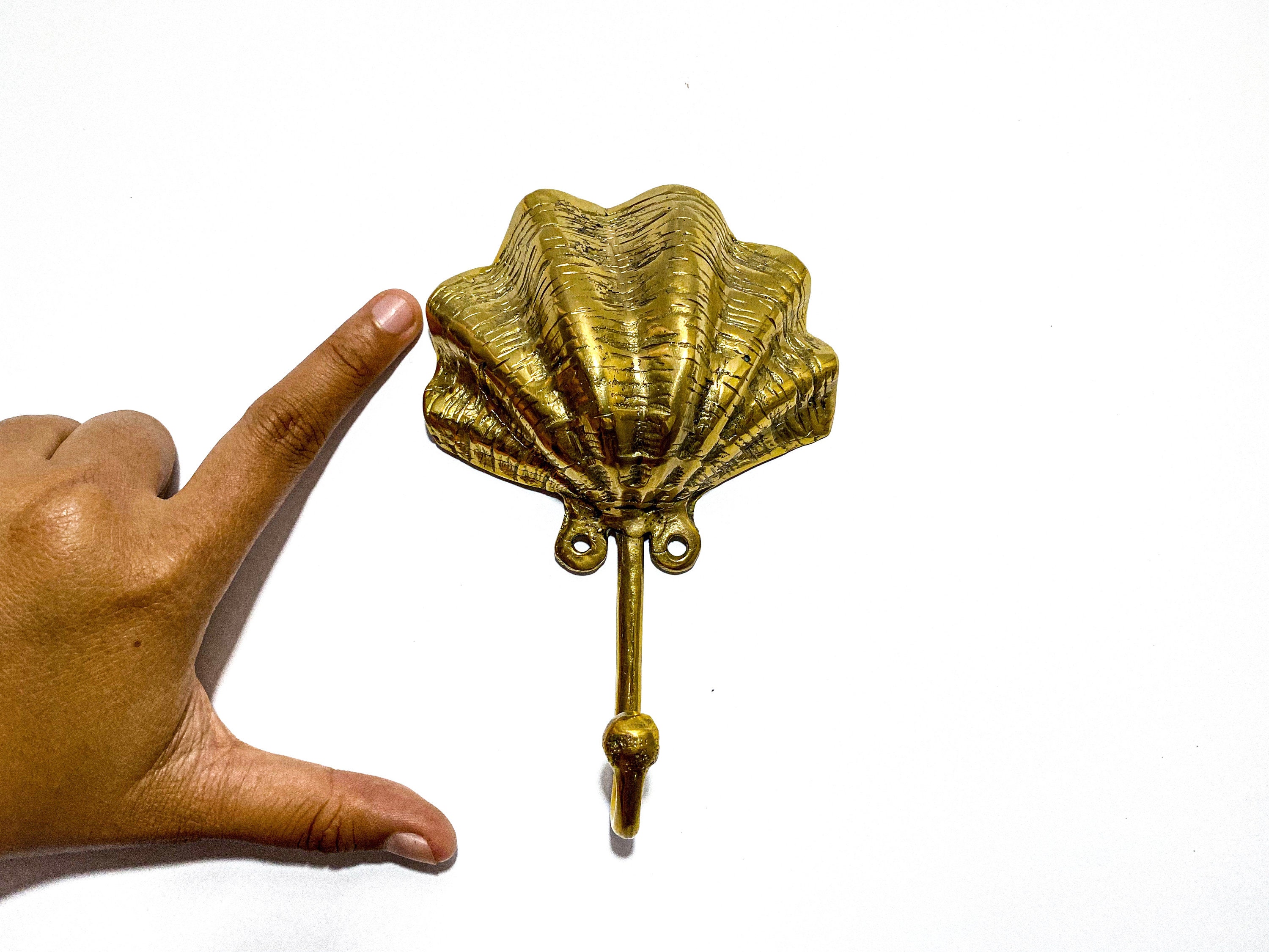 Clamshell Brass Wall Hook, Coastal Home Decor - Etsy
