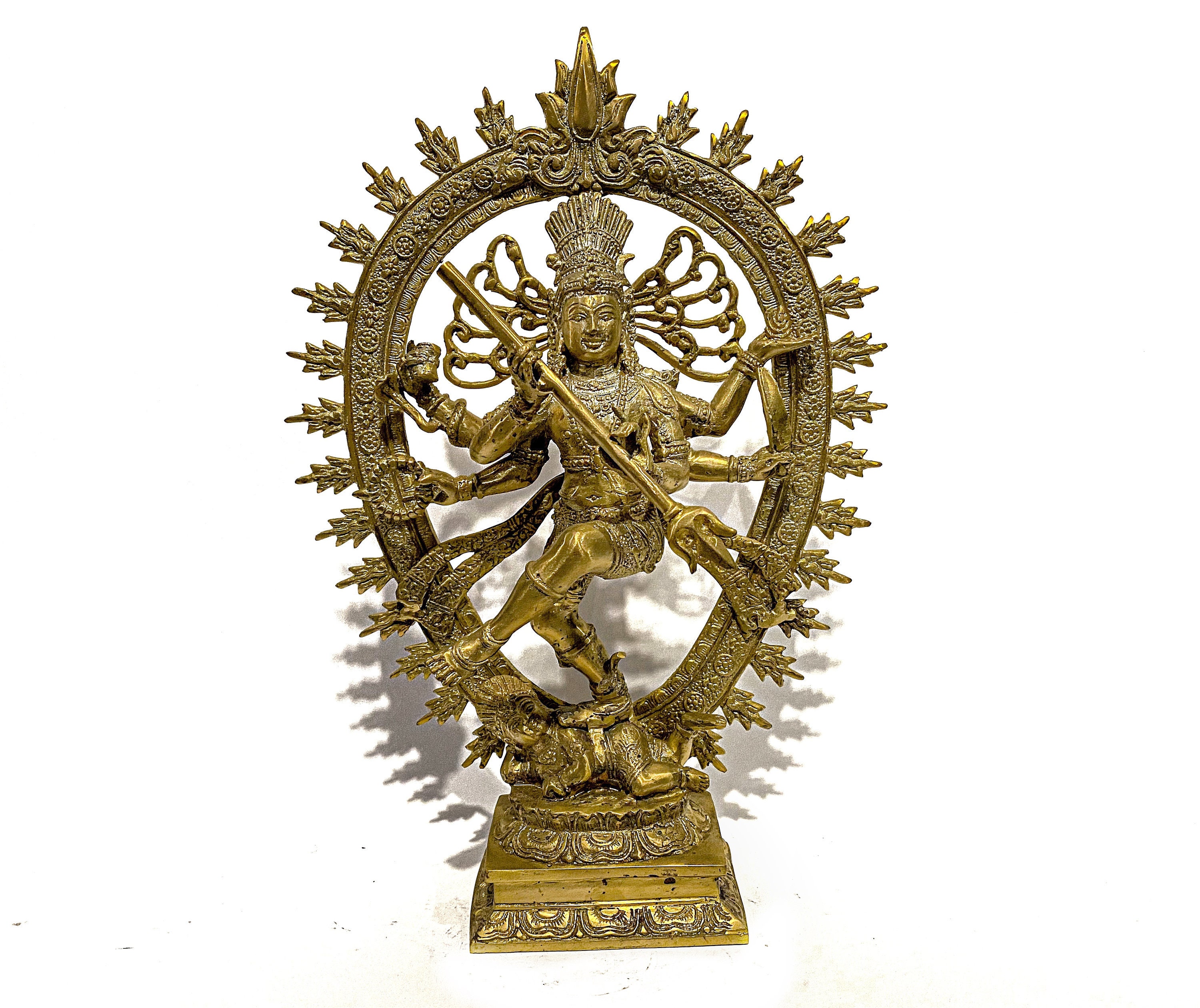 Brass Nataraja Statue, Dancing Shiva, Nataraja Statue, 35 Cm, Big Large  Brass Nataraja Idol, Nataraja Murti, Yoga Room Decor 