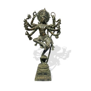 Shiva Nataraja Statue 25 Inch, Summer Gift, Lord Krishna, Hindu Vishnu God, Home Decor, Vintage Bronze Vishnu, Meditation Room Decor
