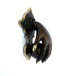 Vintage Hand Door Knocker, Halloween Gift, Vintage Hook, Wall Hook, Door Decor, Deer Sculpture, Home Decor, Gift For Father, Halloween Decor